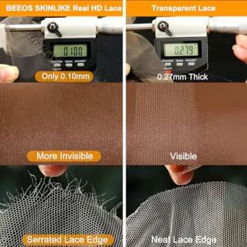 BEEOS 13x6 Skinlike Real HD Lace Frontal Only, 613 Blonde Straight Human Hair Closure Pre Plucked Hairline 0.10mm Ultra-thin Invisible Swiss Lace 20 Inch