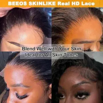 BEEOS 13x6 Skinlike Real HD Lace Frontal Only, 613 Blonde Straight Human Hair Closure Pre Plucked Hairline 0.10mm Ultra-thin Invisible Swiss Lace 20 Inch