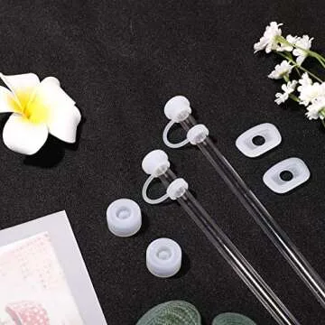 Silicone Spill Proof Stopper Set for Tumbler - 6 pcs with Straw Covers