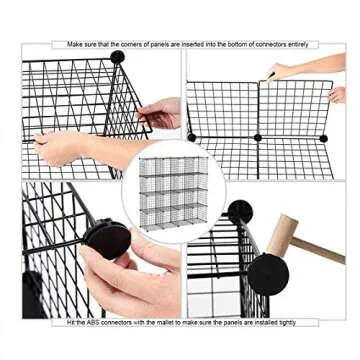 C&AHOME 16 Cubes Modular Wire Cube Organizer