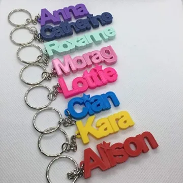Charming Personalised Keyring for Kids - Custom Name Tags for Fun Identifiers