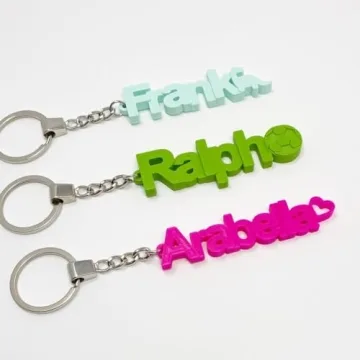 Custom Personalised Keyrings for Kids, Unique Name Tags