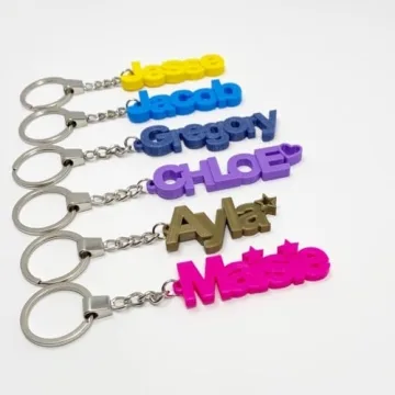 Custom Personalised Keyrings for Kids, Unique Name Tags