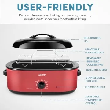 AROMA 18Qt. Roaster Oven for Perfect Holiday Cooking