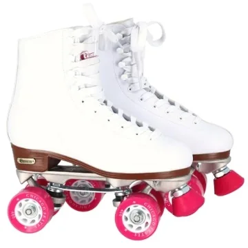 CHICAGO Skates Premium White Quad Roller Skates for Women & Girls