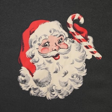 IZYJOY Women Christmas Santa Sweatshirt Retro Style Chic