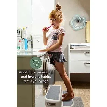 UNCLE WU 2-Step Stool for Kids & Adults – 10” Height, Holds Up to 200 lbs | Non-Slip Safety Handles for Potty Training, Bathroom, Bedside & Kitchen (2-Pack)