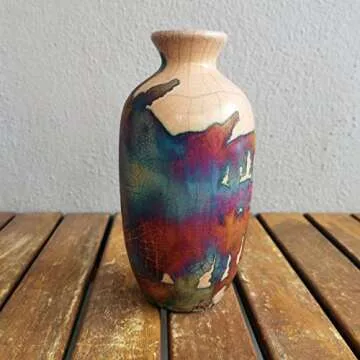 RAAQUU Koban Raku Ceramic Vase - Stunning Decorative Piece