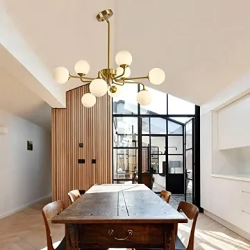 KCO 9 Light Mid Century Modern Chandelier Elegant Design