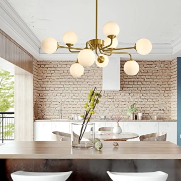 KCO 9 Light Mid Century Modern Chandelier Elegant Design