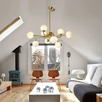 KCO 9 Light Mid Century Modern Chandelier Elegant Design