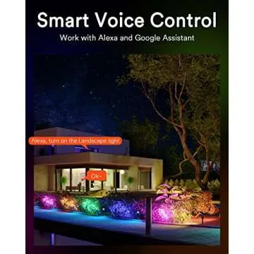 Lumary 56Ft Smart Landscape Lights Waterproof 6 Pack Low Voltage, RGBAIWW Color Changing Spotlight Outdoor Lights for Christmas Decorations, WiFi APP/Voice/Remote Control, Compatible with Alexa