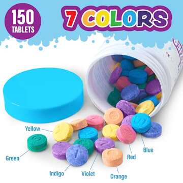 Tub Works® Bath Color Tablets & Bath Paint Kids Bath Set | Nontoxic | Fizzy Bath Color Tablets (150 Count), Bathtub Finger Paint Soap (6 Pack) & Bath Paint Sticks™ (12 Pack) | Fun Toddler Bath Toys