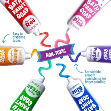 Tub Works® Bath Color Tablets & Bath Paint Kids Bath Set | Nontoxic | Fizzy Bath Color Tablets (150 Count), Bathtub Finger Paint Soap (6 Pack) & Bath Paint Sticks™ (12 Pack) | Fun Toddler Bath Toys