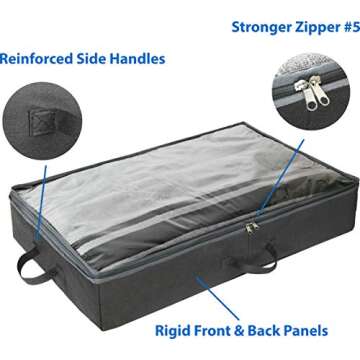 Simple Houseware 2 Pack Under Bed Storage Bin - Organize and Protect Your Belongings