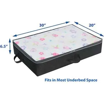 Simple Houseware Under Bed Storage Bins 2 Pack