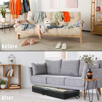 Simple Houseware Under Bed Storage Bins 2 Pack