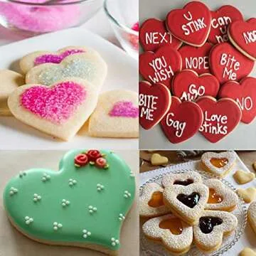 Tmflexe Love Heart Cookie Cutter Set for Easy Baking