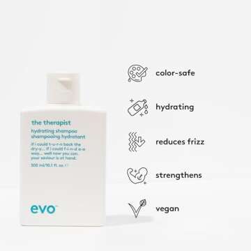 EVO The Therapist Hydrating Shampoo - Hydrates, Strengthen and Softens Whilst Improving Shine - Prot...
