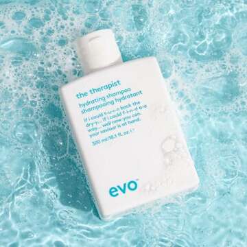 EVO The Therapist Hydrating Shampoo - Hydrates, Strengthen and Softens Whilst Improving Shine - Protects Colour Treated Hair, Helps to Detangle - 300ml / 10.1fl.oz