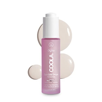 COOLA Organic Sun Silk Drops and Face Moisturizer with SPF 30, Lightweight Skincare