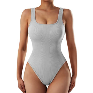 RXRXCOCO Women's Ribbed Sexy Bodysuit - Ultimate Comfort and Style