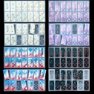 3 Sets of Flexible Domino Resin Molds for DIY Crafting