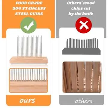 Bread Slicer, Bread Slicer For Homemade - Bread Cutting Guide Adjustable, Stainless Steel Slicing Guide, Durable and Stable Wooden Structure with Bread Knife