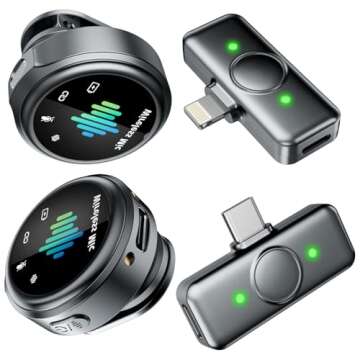 LID LIRDDY Wireless Lavalier Microphone - Compact Noise Canceling Mic for iPhone and Android