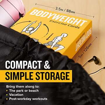 NewMe Fitness Bodyweight Workout Cards, Instructional Fitness Deck for Women & Men, Beginner Fitness Guide to Training Exercises at Home or Gym (Bodyweight, Vol 1)