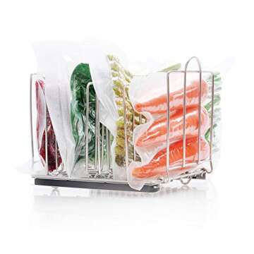 EVERIE Sous Vide Container with Universal Silicone Lid and Sous Vide Rack and Container Sleeve Compatible with Anova All Models,Breville Joule, Instant Pot Sous Vide Cooker (KIT-TY-GJ)