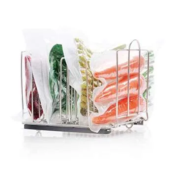 EVERIE Sous Vide Container with Universal Silicone Lid and Sous Vide Rack and Container Sleeve Compatible with Anova All Models,Breville Joule, Instant Pot Sous Vide Cooker (KIT-TY-GJ)