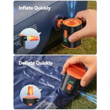 JOYROOM Portable Air Pump with Light for Camping and Inflatables