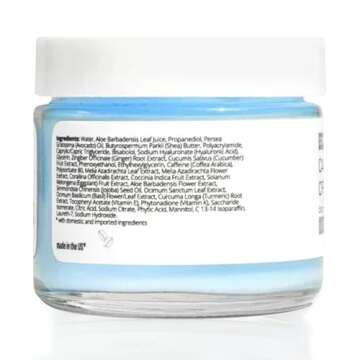 THE PHIX Caffeine Eye Cream with Hyaluronic Acid, Vitamin E, Vitamin K - Vegan (For Dark Circles Under Eyes, Face Puffiness, Facial Wrinkles, and Fine Lines)