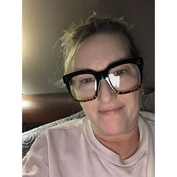 FEISEDY Women Men Blue Light Blocking Glasses Frame Oversized Designer Luxury Square Eyewear B2695(B...