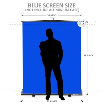RAUBAY 59.8x82.7in Blue Screen Backdrop for Creators