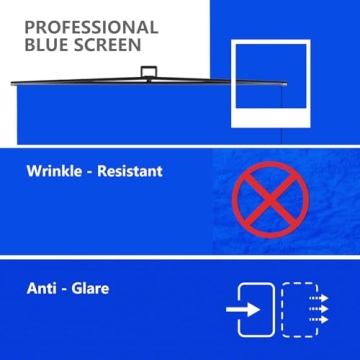 RAUBAY 59.8x82.7in Blue Screen Backdrop for Creators