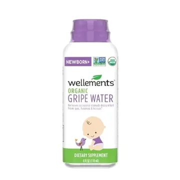Wellements Organic Gripe Water for Baby Gas Relief 4 Fl Oz