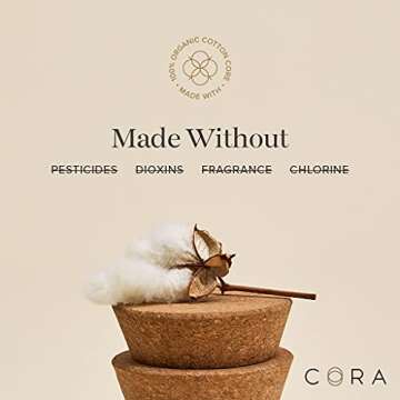 Cora Organic Applicator Tampons - Super Absorbency & Comfort