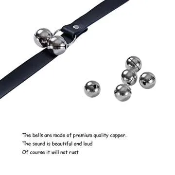 CATHYLIFE Leather Dog Doorbells for Door Knob/Potty Training/Go Outside, Length Adjustment Copper Do...