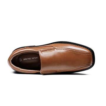 Bruno Marc Boy's SBOX225K Dress Shoes Slip-On Loafer Wedding Shoes, Brown, Size 2 Little_Kid