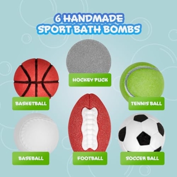 Bathletes Sporty Kids Bath Bombs - Fun & Relaxing Bath Toys