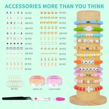 Friendship Bracelet Kit with 14000 Colorful Clay Beads