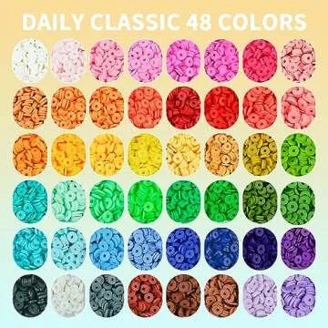 Friendship Bracelet Kit with 14000 Colorful Clay Beads