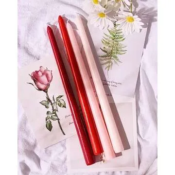 Viyffo 12 Inch Red Taper Candles Set of 4 Unscented Smokeless Long Tall Tapered Candles for Candlesticks Sticks Wedding Home Decor Dinner