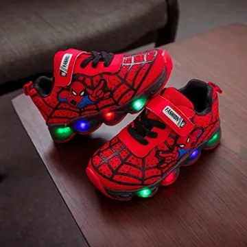Light Up Sneakers for Toddlers - RAYCHY Red Shoes