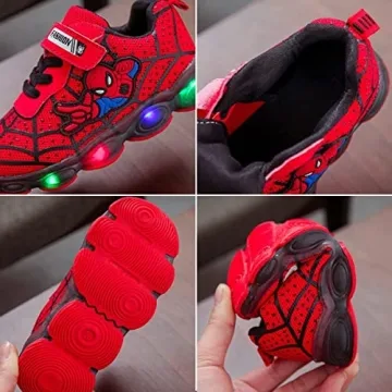 Light Up Sneakers for Toddlers - RAYCHY Red Shoes
