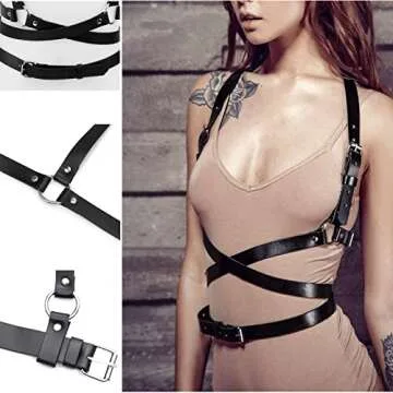 Widyany Punk Belt Gothic Body Adjustable Waists Belts