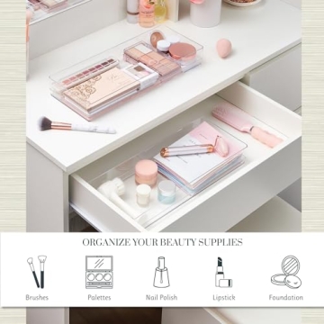 STORi Stackable Clear Drawer Organizer Set for All Rooms