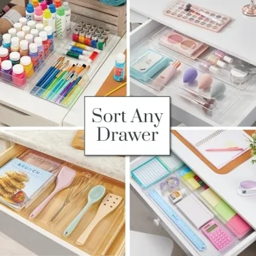 STORi Stackable Clear Drawer Organizer Set for All Rooms